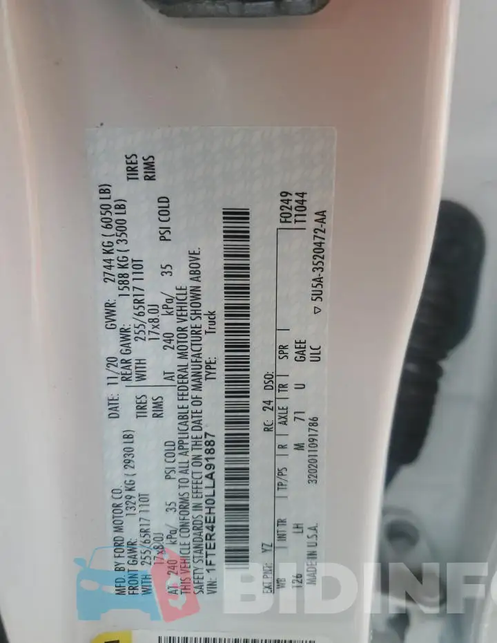 1FTER4EH0LLA91887 Photo# 13