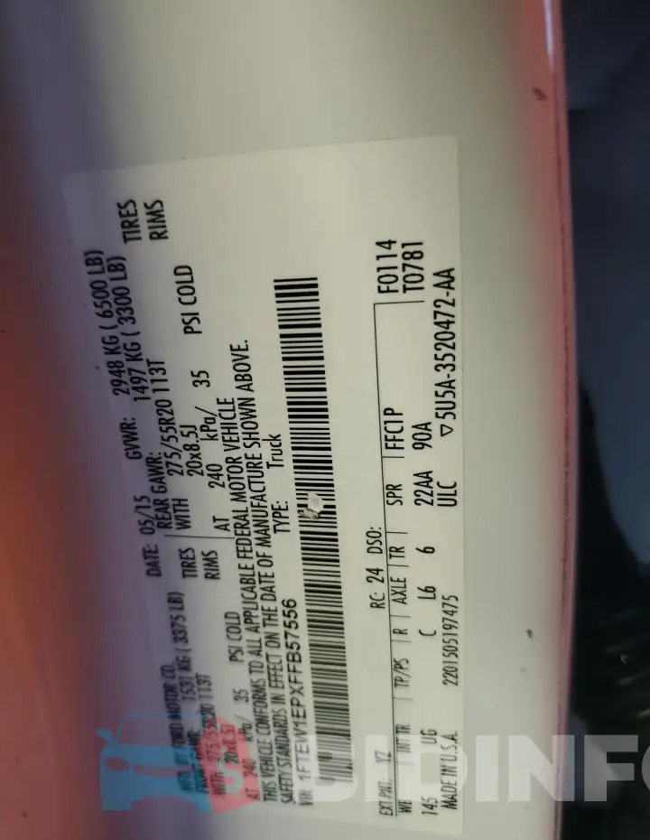 1FTEW1EPXFFB57556 Photo# 13