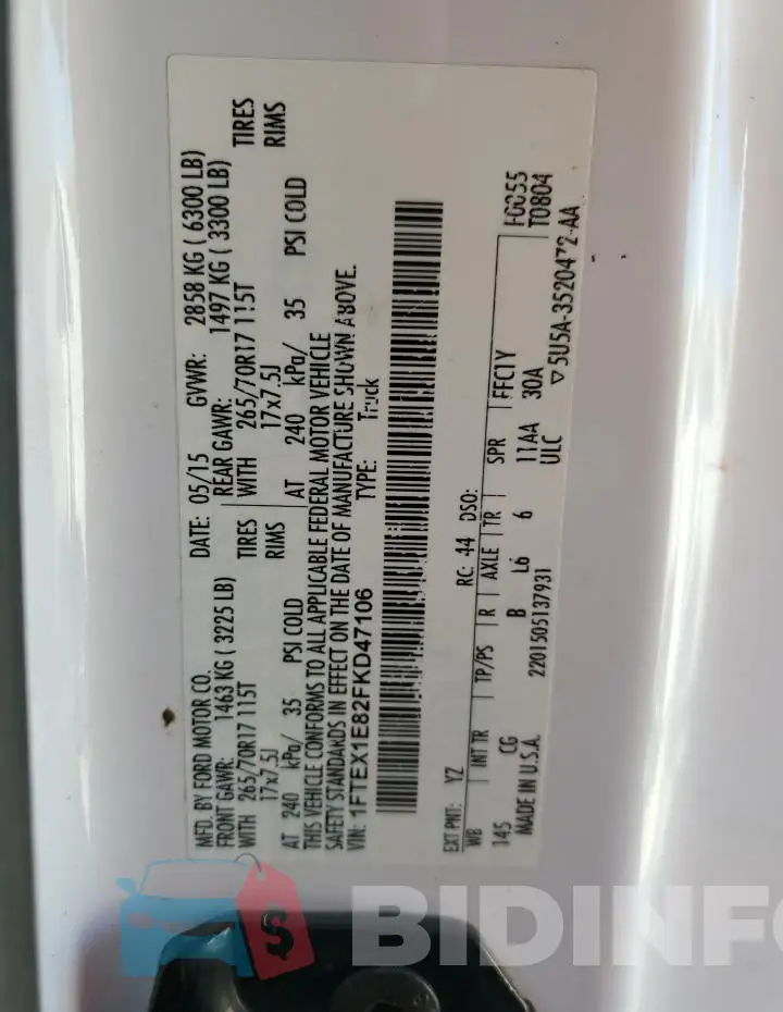 1FTEX1E82FKD47106 Photo# 12