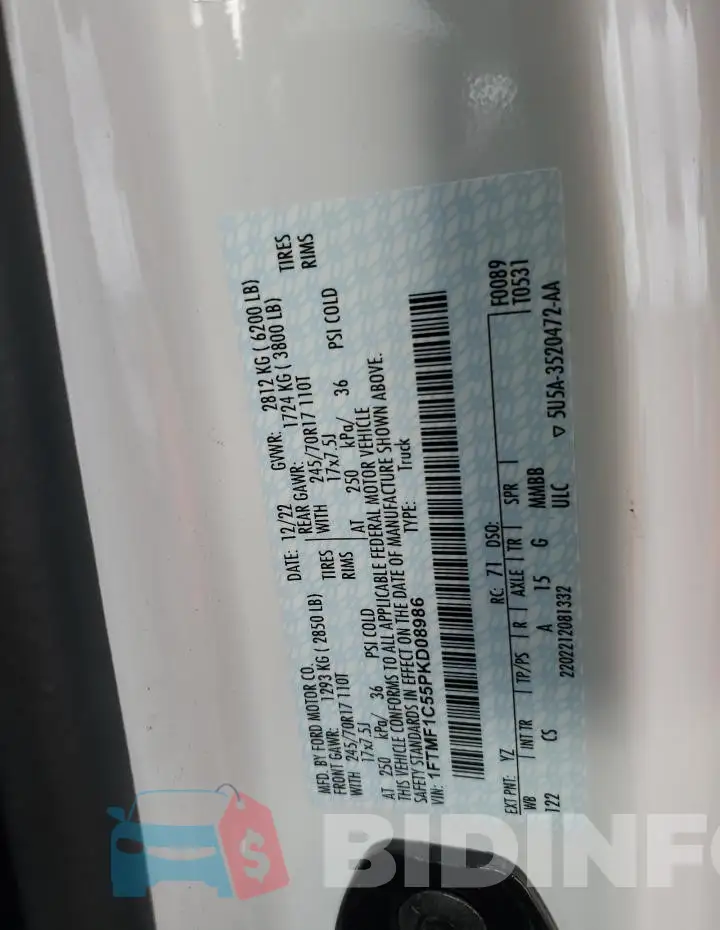 1FTMF1C55PKD08986 Photo# 12