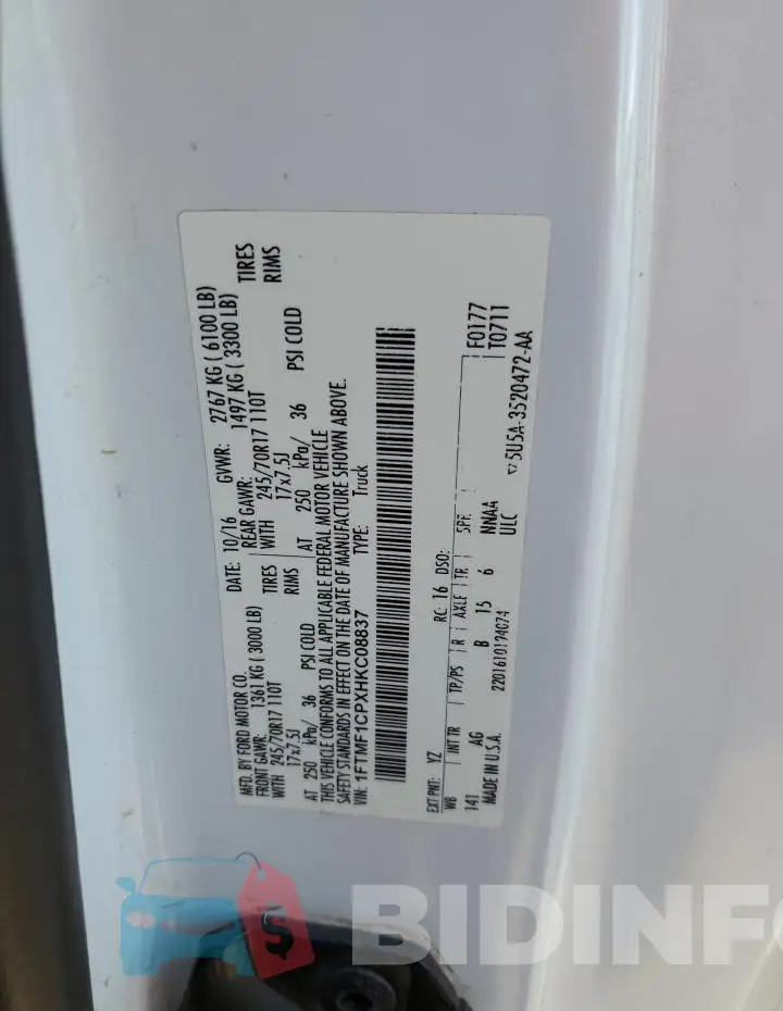 1FTMF1CPXHKC08837 Photo# 12