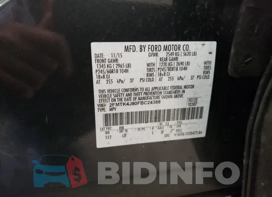 2FMTK4J80FBC24388 Photo# 13