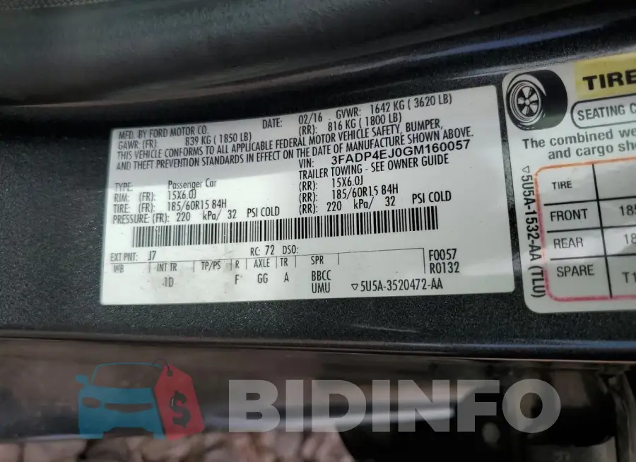 3FADP4EJ0GM160057 Photo# 12