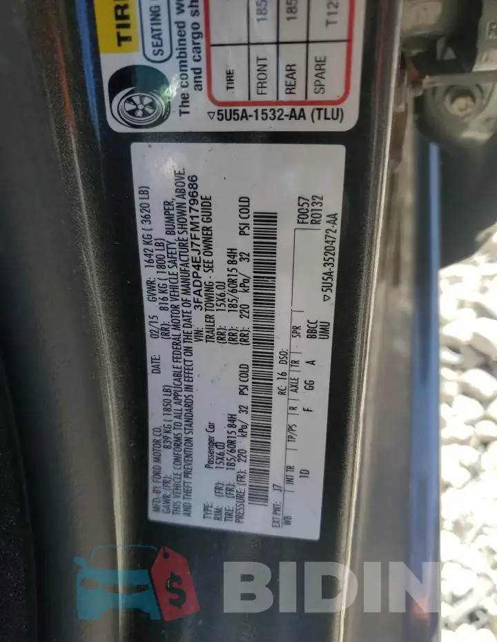 3FADP4EJ7FM179686 Photo# 12