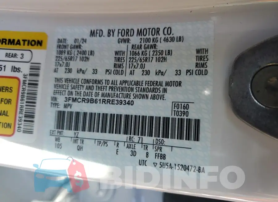 3FMCR9B61RRE39340 Photo# 13