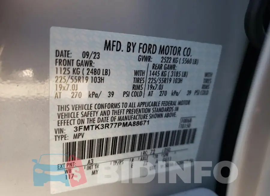 3FMTK3R77PMA88671 Photo# 12