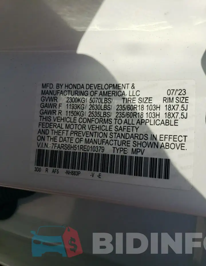 7FARS6H51RE010379 Photo# 13