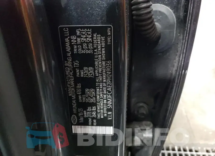 5NMJFCAE2PH249036 Photo# 13