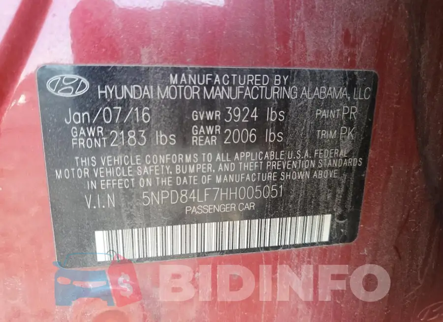 5NPD84LF7HH005051 Photo# 12