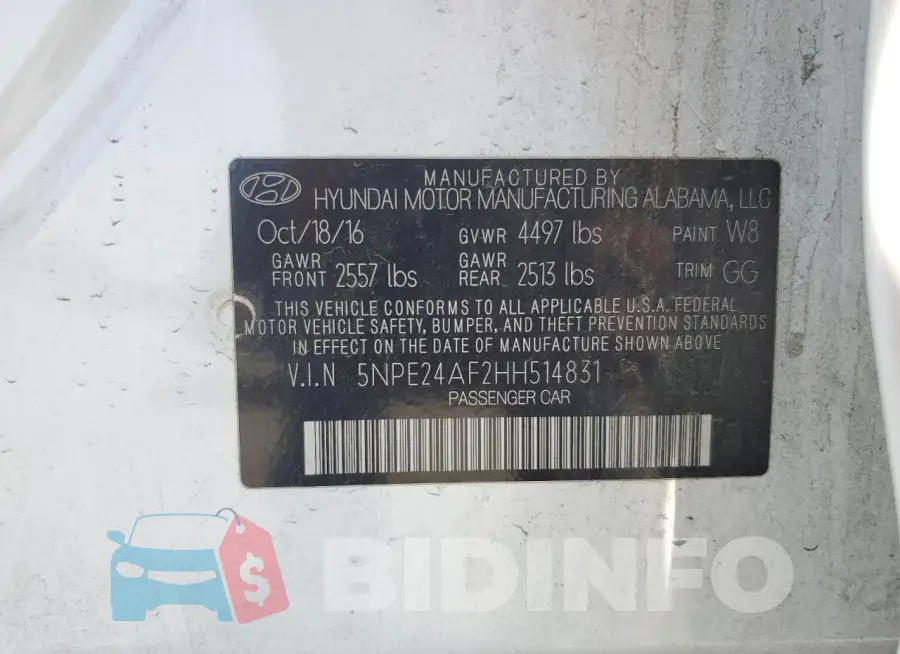 5NPE24AF2HH514831 Photo# 12