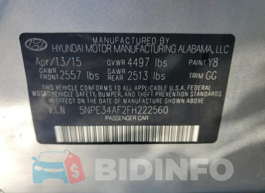 5NPE34AF2FH222560 Photo# 12