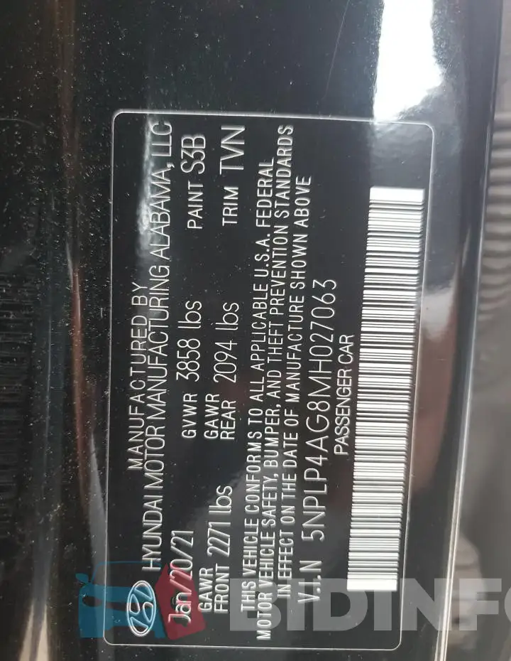 5NPLP4AG8MH027063 Photo# 12