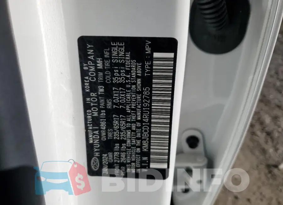 KM8JBCD14RU192785 Photo# 13
