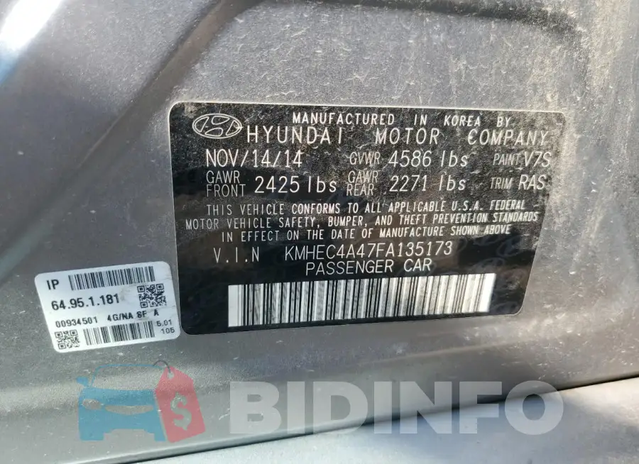 KMHEC4A47FA135173 Photo# 12