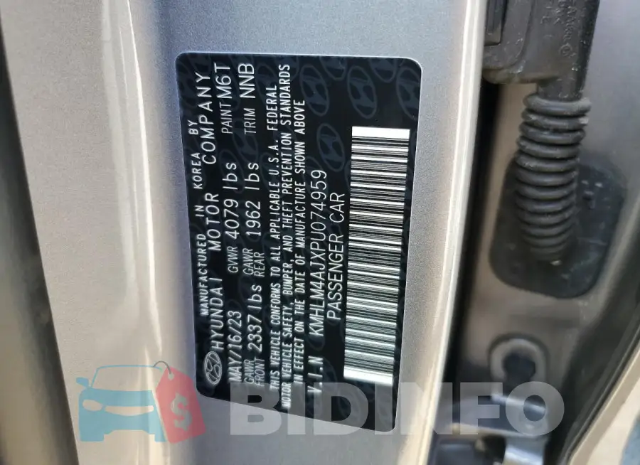 KMHLM4AJXPU074959 Photo# 14