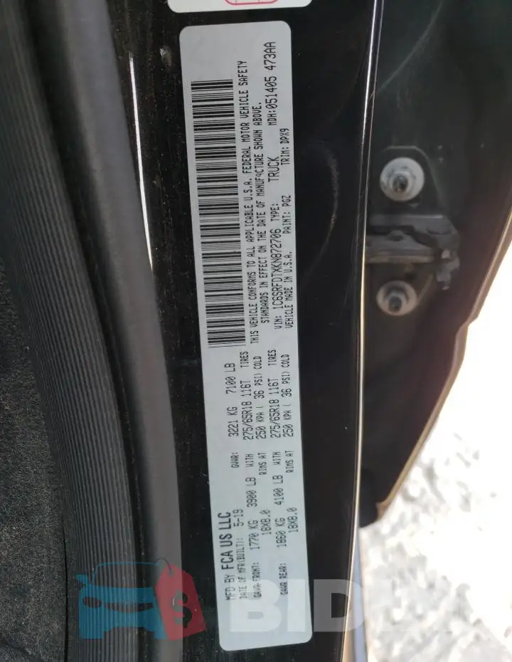 1C6SRFDTXKN872706 Photo# 12
