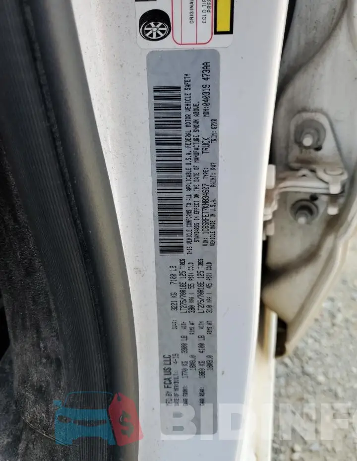 1C6SRFET7KN834607 Photo# 12