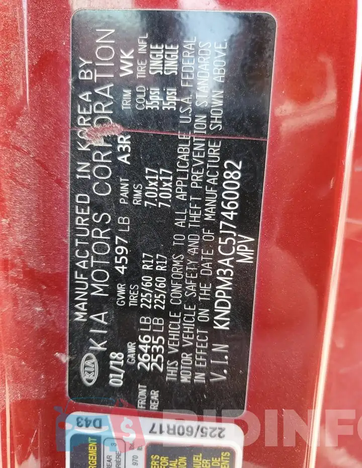 KNDPM3AC5J7460082 Photo# 14