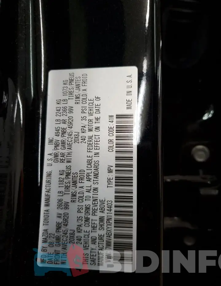 7MMVABXYXPN114403 Photo# 13