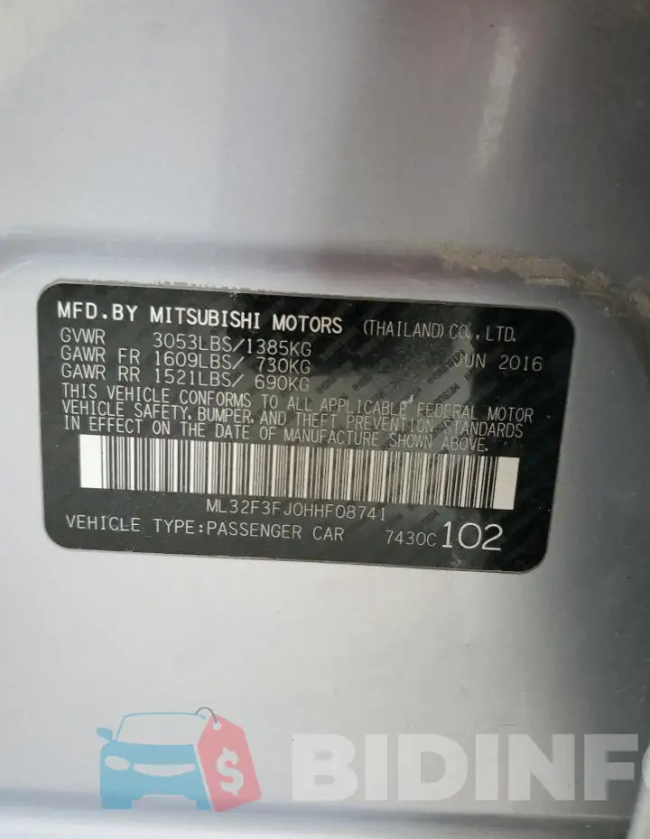 ML32F3FJ0HHF08741 Photo# 12