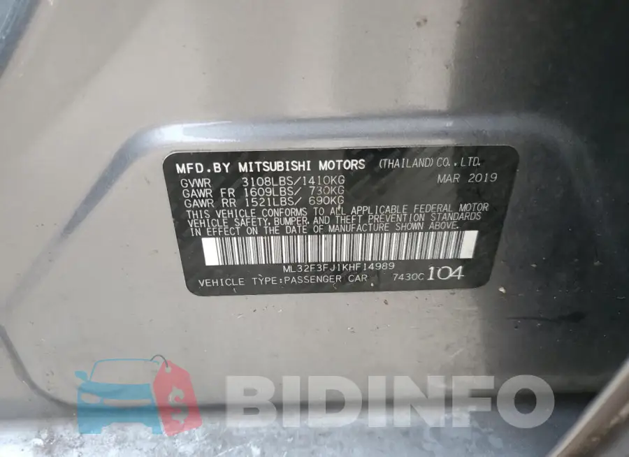 ML32F3FJ1KHF14989 Photo# 13