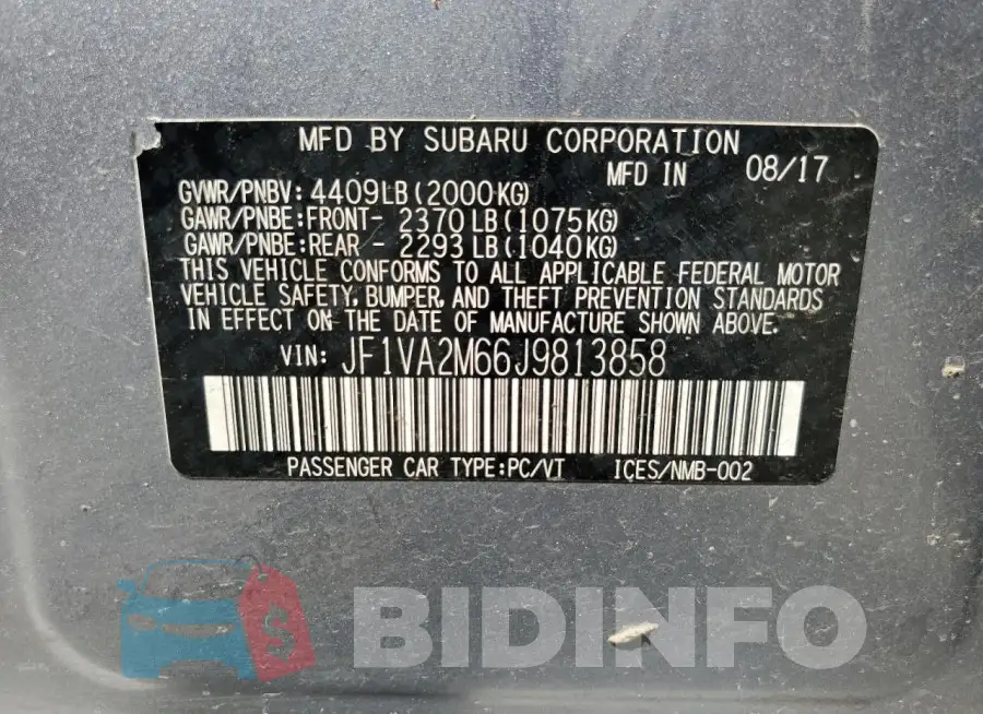 JF1VA2M66J9813858 Photo# 12