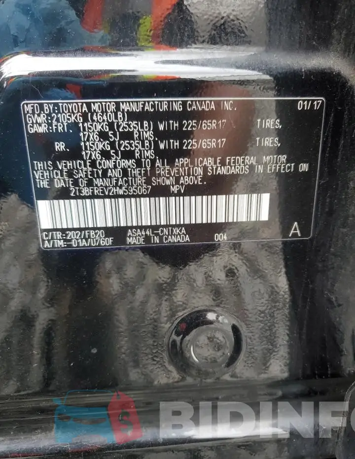 2T3BFREV2HW595067 Photo# 13