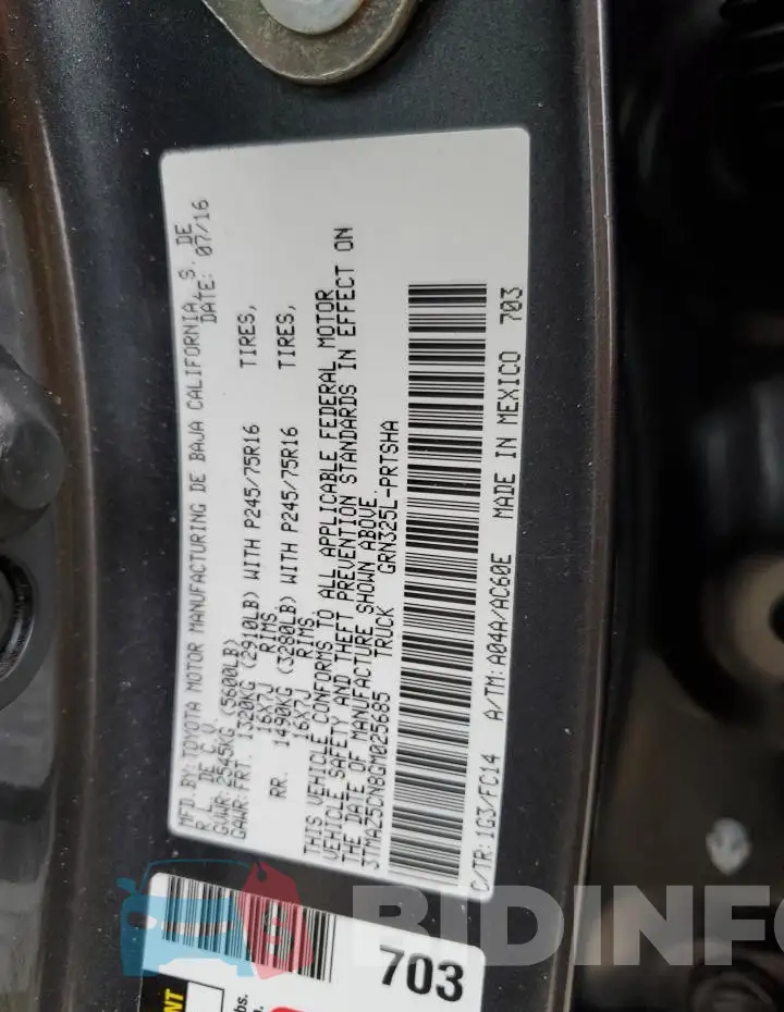 3TMAZ5CN8GM025685 Photo# 12