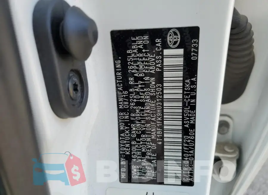 4T1BF1FK9HU312503 Photo# 13