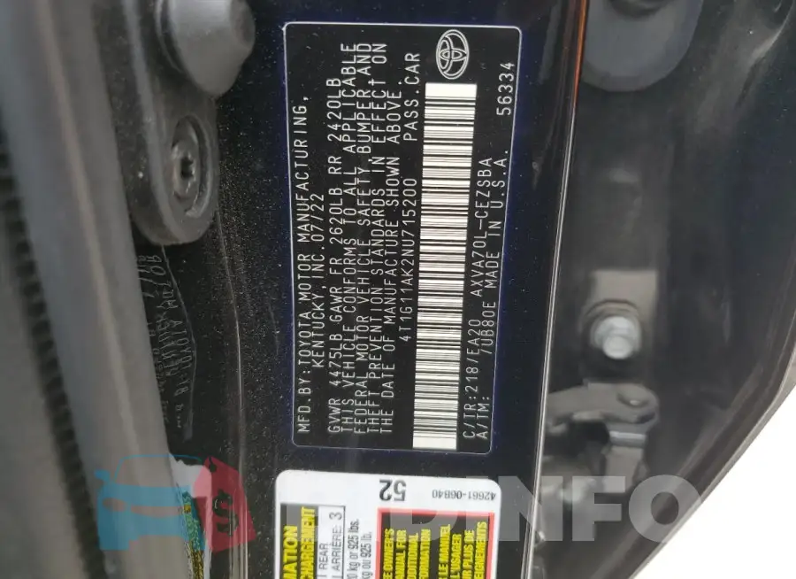 4T1G11AK2NU715200 Photo# 12