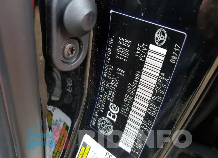 4T1K31AK1PU054864 Photo# 13