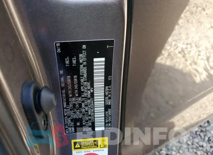 5TDYZRFH8JS264477 Photo# 13