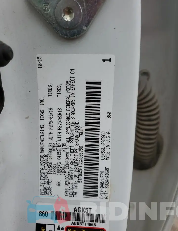 5TFDW5F13GX506758 Photo# 12