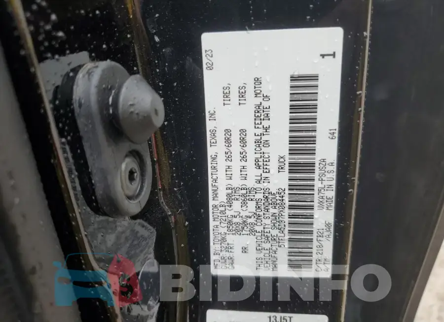 5TFLA5DB7PX084452 Photo# 12