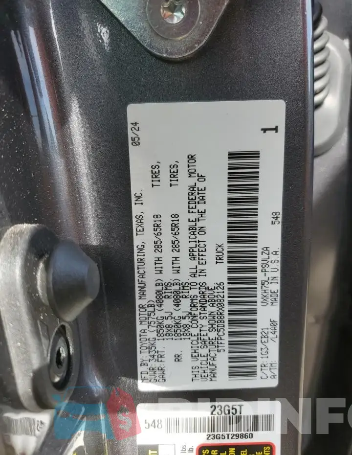 5TFPC5DB8RX082126 Photo# 12
