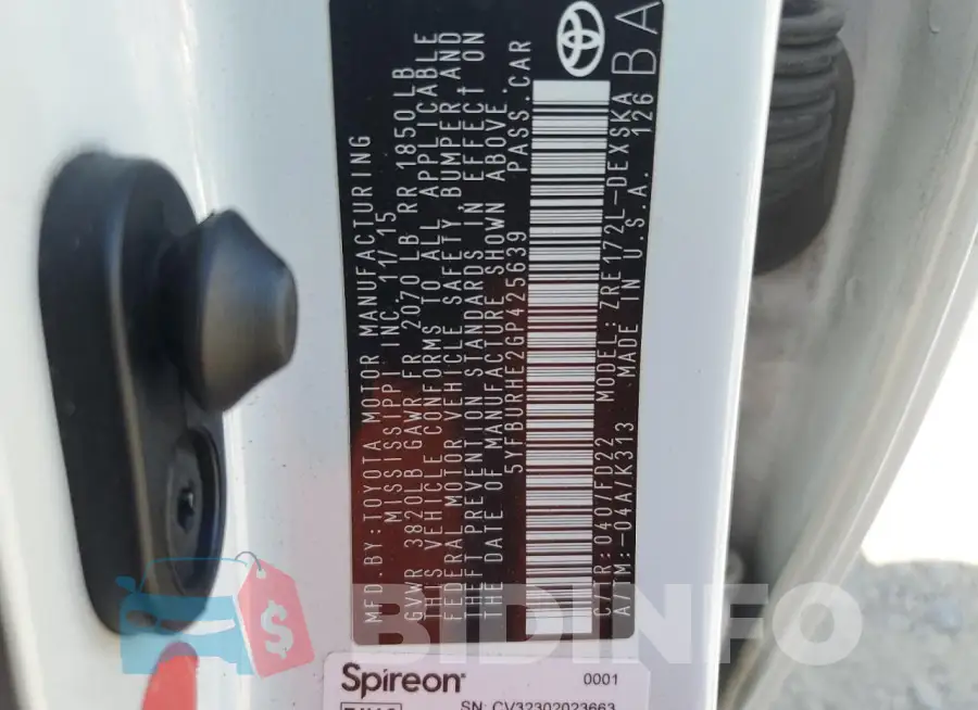 5YFBURHE2GP425639 Photo# 12