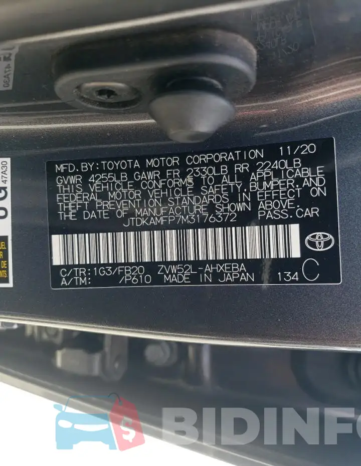 JTDKAMFP7M3176372 Photo# 13