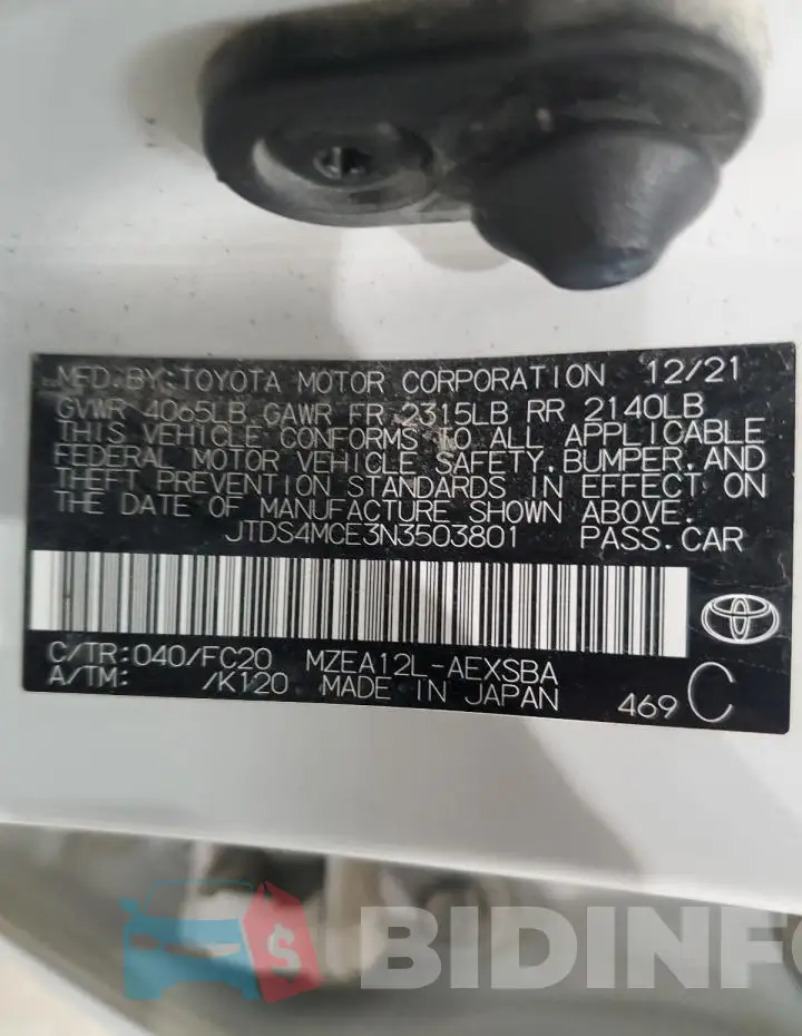 JTDS4MCE3N3503801 Photo# 12