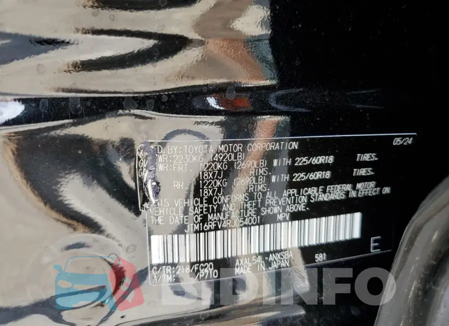 JTM16RFV4RJ054001 Photo# 12