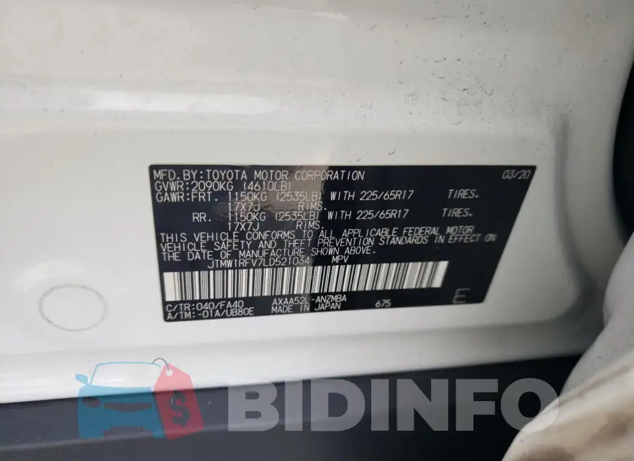 JTMW1RFV7LD521034 Photo# 13