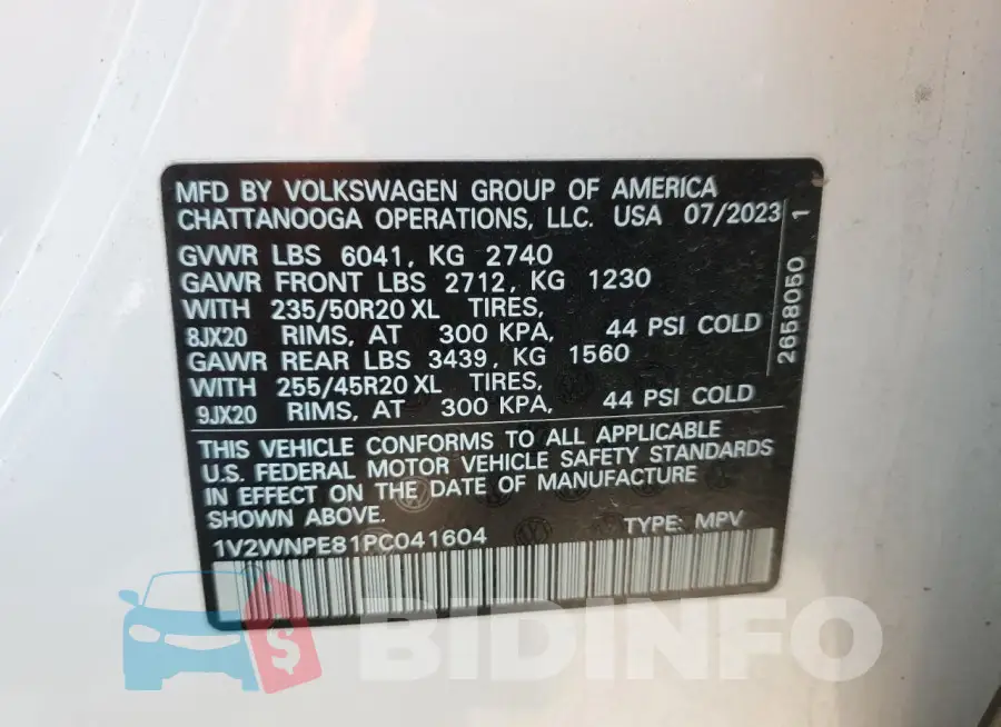 1V2WNPE81PC041604 Photo# 13