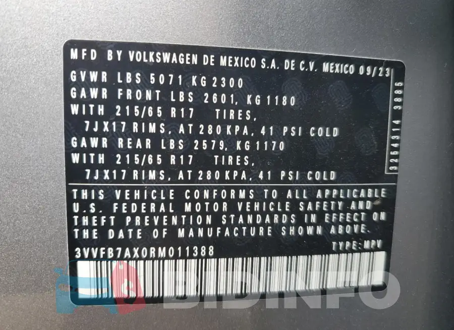 3VVFB7AX0RM011388 Photo# 14