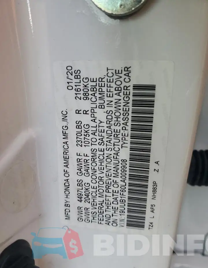 19UUB1F60LA009908 Photo# 13