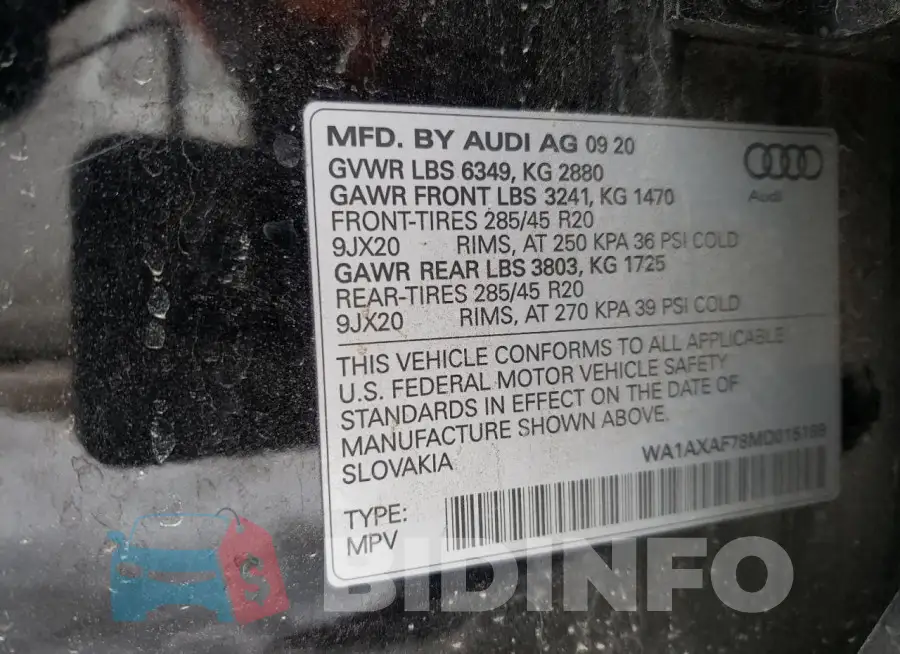 WA1AXAF78MD015199 Photo# 12
