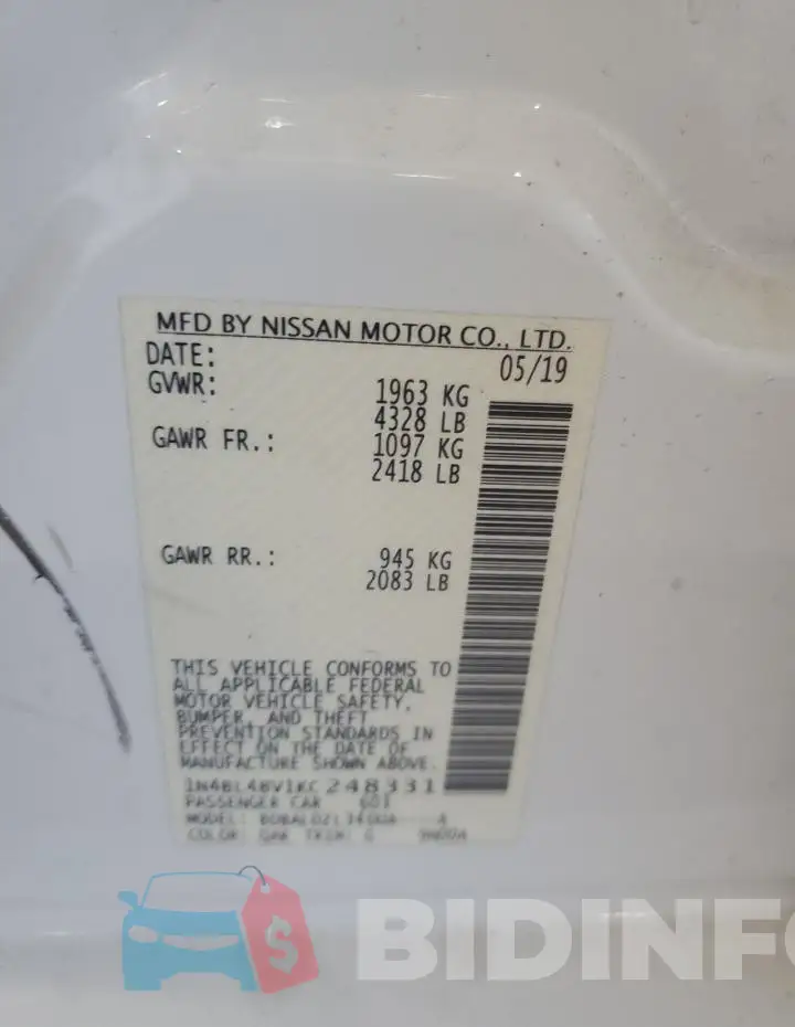 1N4BL4BV1KC248331 Photo# 12
