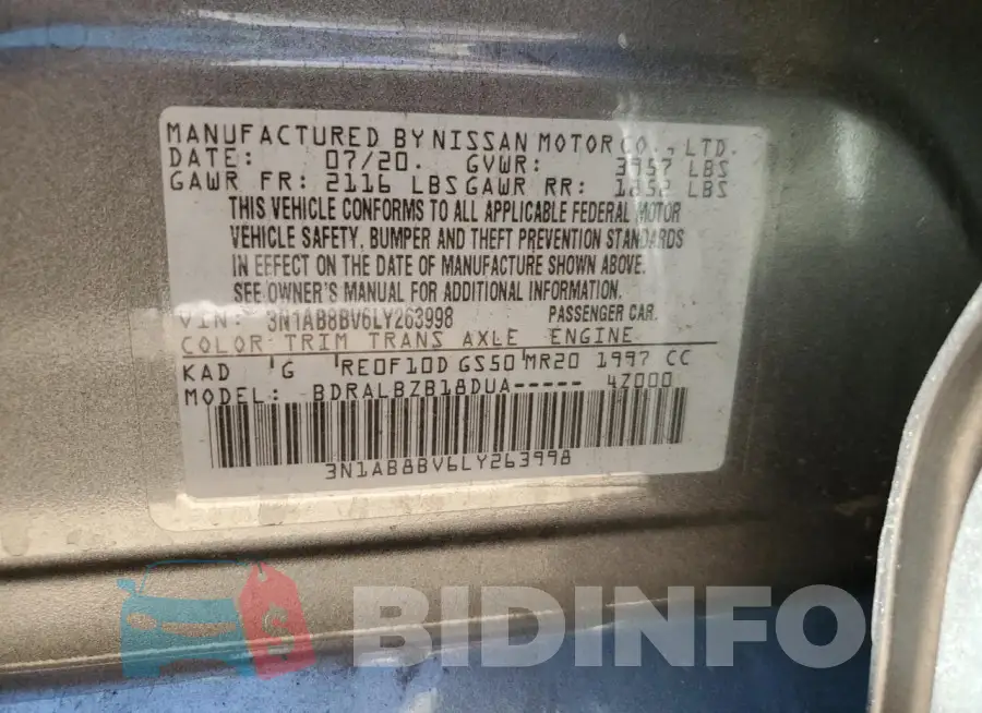 3N1AB8BV6LY263998 Photo# 12