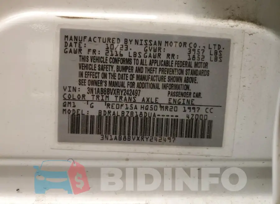 3N1AB8BVXRY242497 Photo# 12
