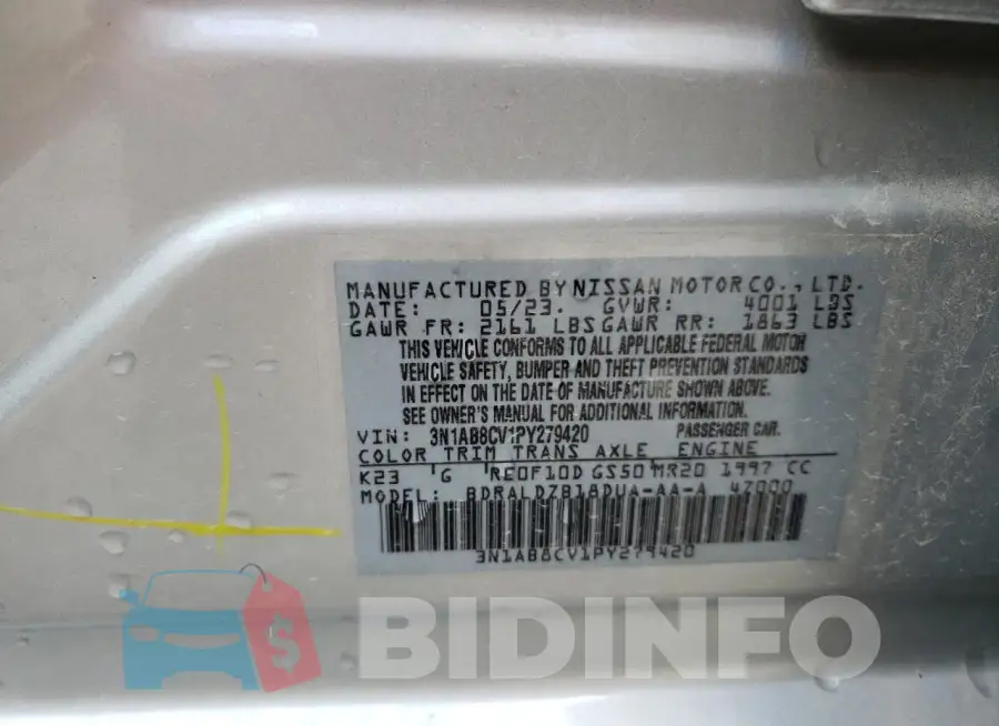 3N1AB8CV1PY279420 Photo# 13