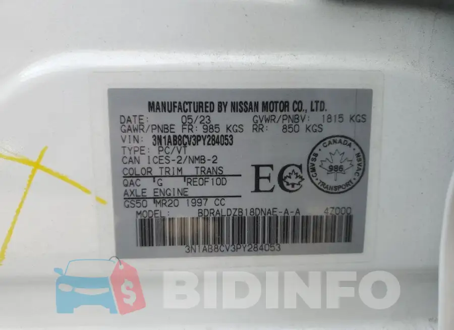3N1AB8CV3PY284053 Photo# 12