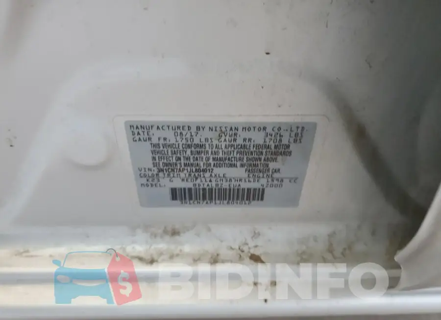 3N1CN7AP1JL804012 Photo# 12